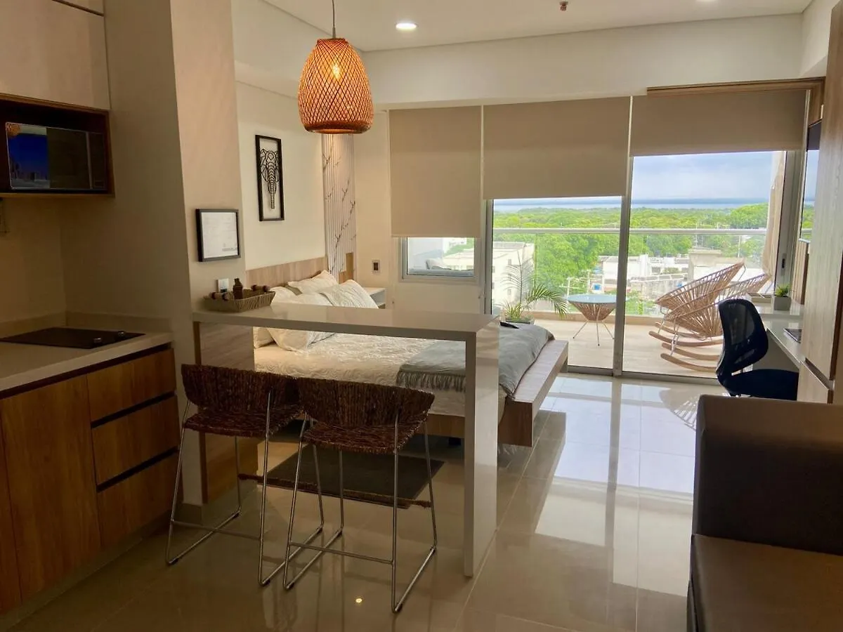 Moderno Apartasuite Cartagena Beach Vista Piscina, Cienaga Y Aeropuerto Appartamento